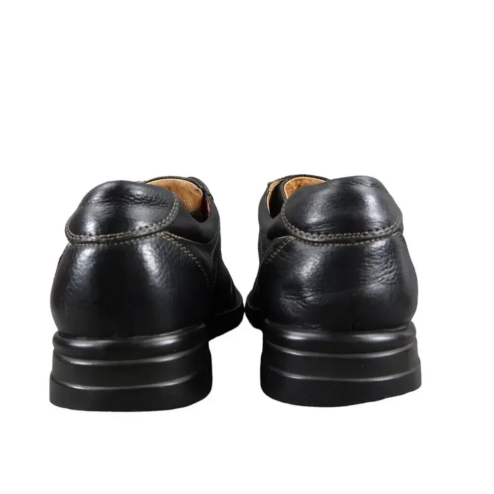 Johnston & Murphy Shoes Men 10 Oxford Leather Shuler Athletic Black Comfort Work